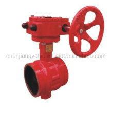 Fire Protection Clamp Worm Gear Drive Butterfly Valve
